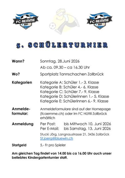 Schülerturnier FC Aemme